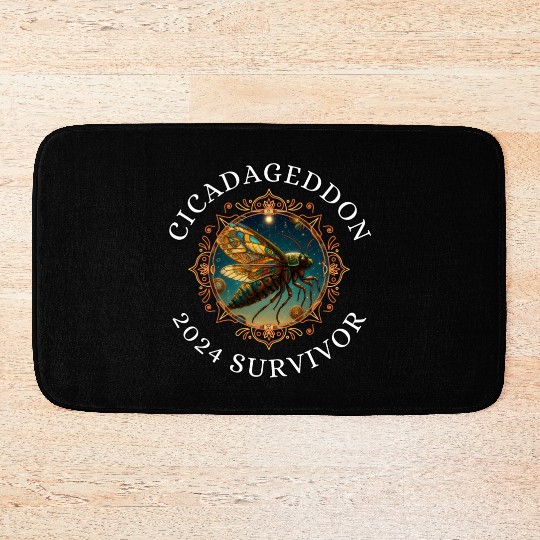Cicadageddon Invasion Tour 2024 Funny Cicada Event Bath Mats
