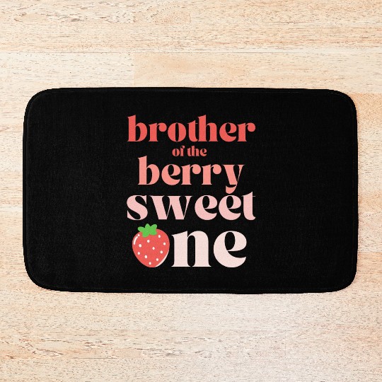 Brother of the Berry Sweet One Strawberry Bath Mats