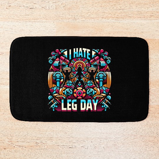 I Hate Leg Day 37 Bath Mats