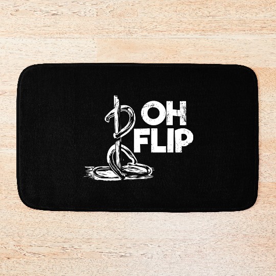 Oh Flip Funny Horseshoe Pitching Bath Mats