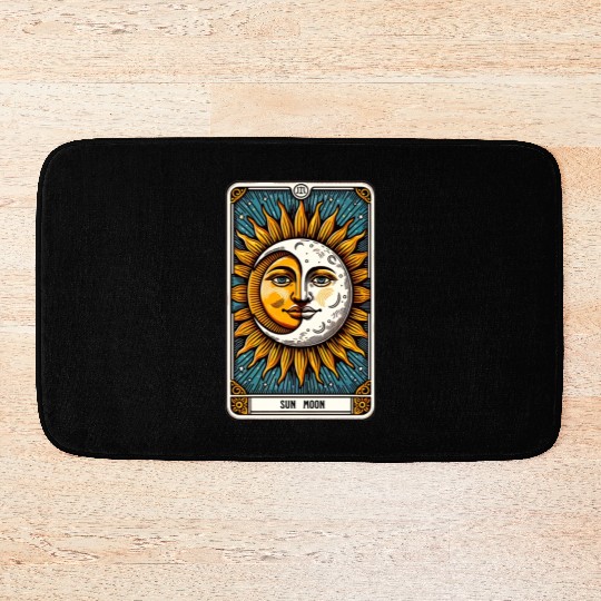 Tarot Card Sun Moon Bath Mats