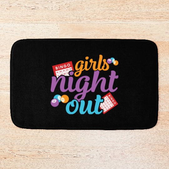 Girls Night Out Bingo Player Bingo Bath Mats