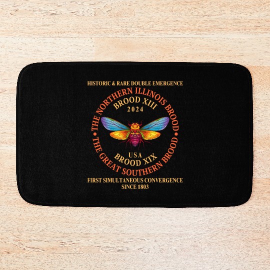 Cicada 2024 Event Brood XIX & XIII Emergence Bath Mats