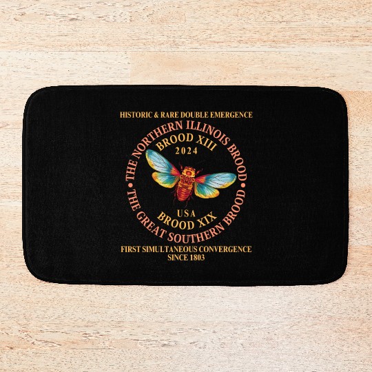 Cicada Brood XIII Brood XIX 2024 Emergence Bath Mats