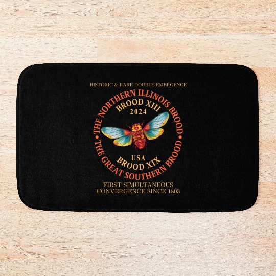 Cicada 2024 Event Brood XIX & XIII Emergence Bath Mats