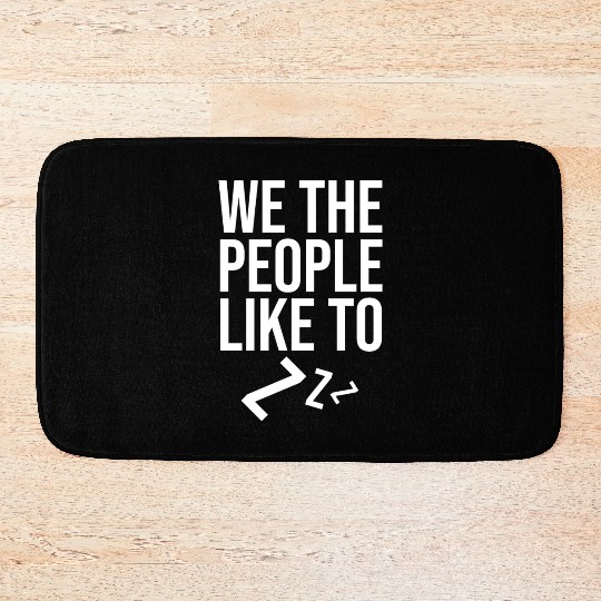 Sleepy Gnome with Night Cap Graphic Bath Mats