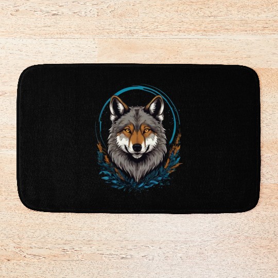 Flag Wolves July Howling Wolf Bath Mats
