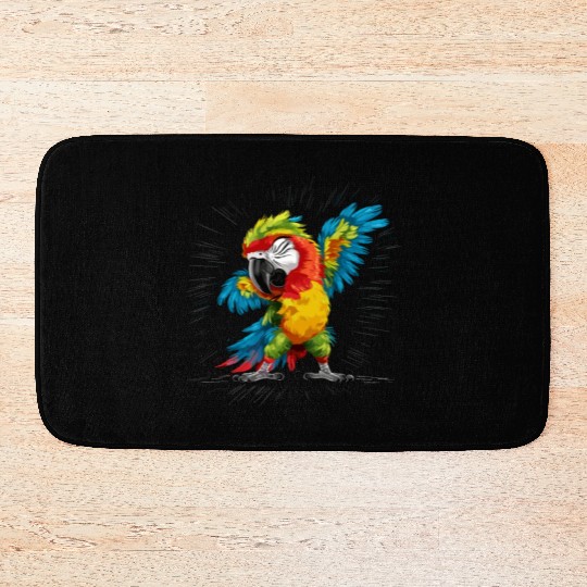 Macaw Parrot for a Bird Lover Animal Lover Bath Mats
