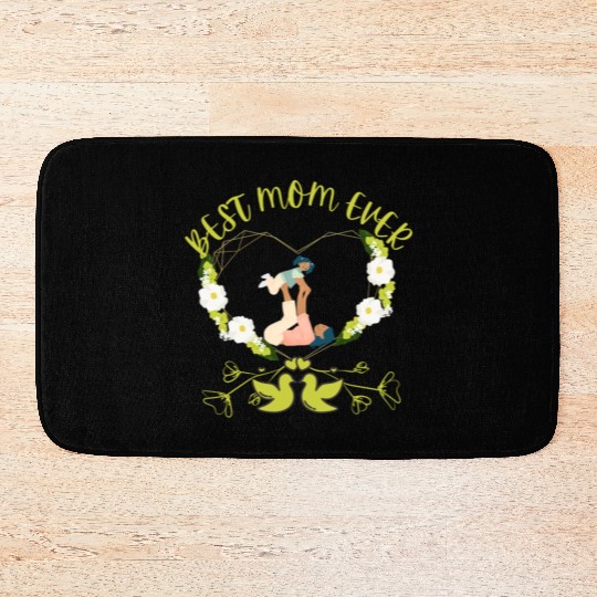 BEST MOM EVER MOTHER AND DAUGHTER DESIGN Bath Mats