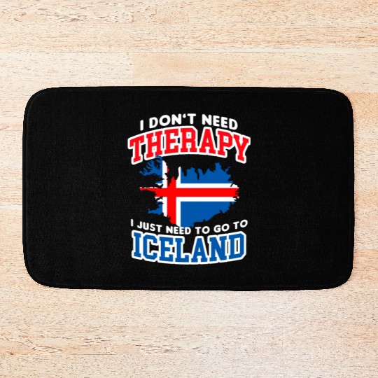 Iceland Flag Embrace The Northern Lights Design Bath Mats