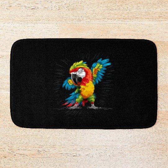 Macaw Parrot for a Bird Lover Animal Lover Bath Mats