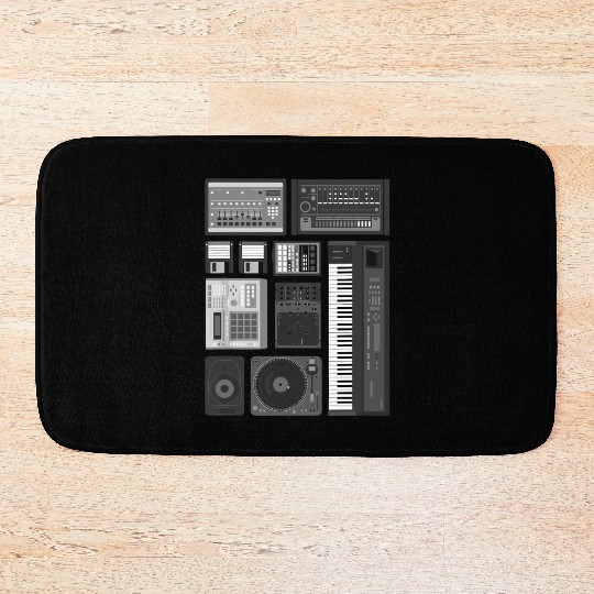 Old School Hip Hop Rap Music Beat Maker Bath Mats