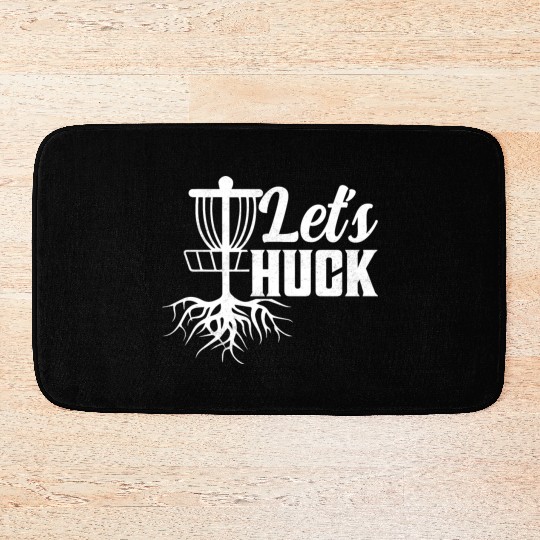 Let's Huck Frisbee Disc Golf Bath Mats