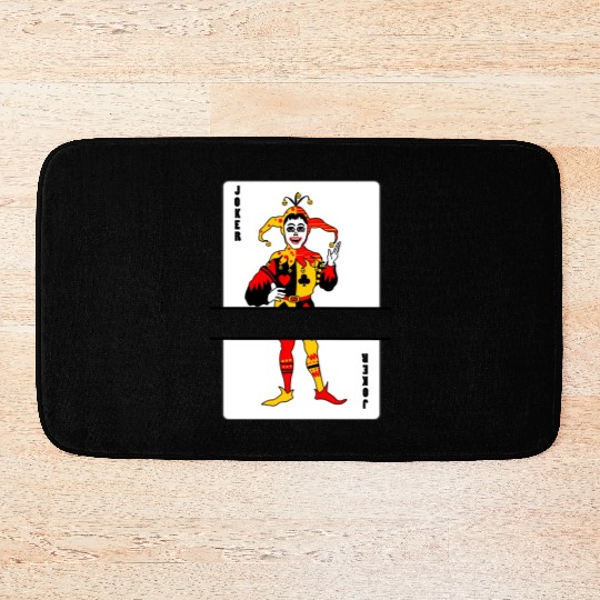 Playing card Joker banner Bath Mats