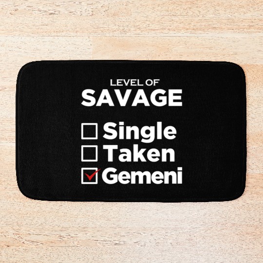 Zodiac Single Taken Gemini Bath Mats