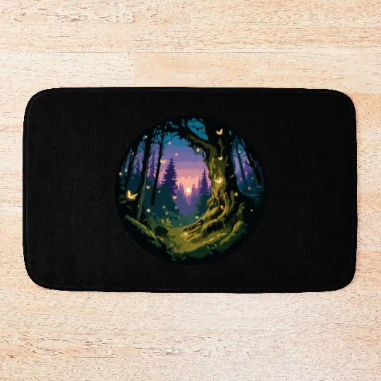 Enchanted Forest: Mystical Twilight Bath Mats