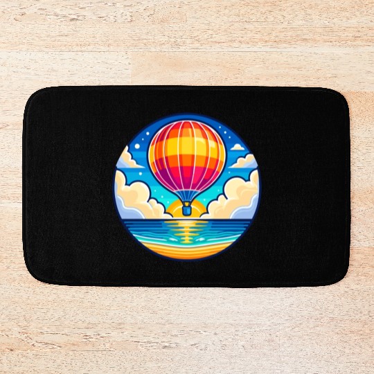 Skyward Journey: Soaring Hot Air Balloon Bath Mats