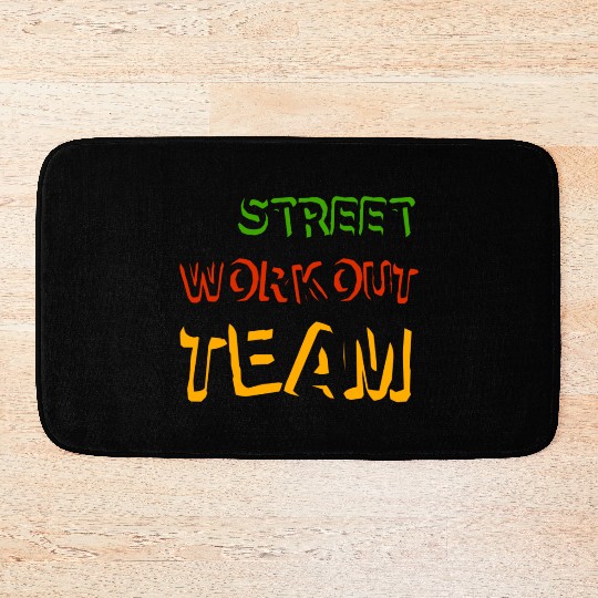Street workout street workout team guys juneteenth Bath Mats