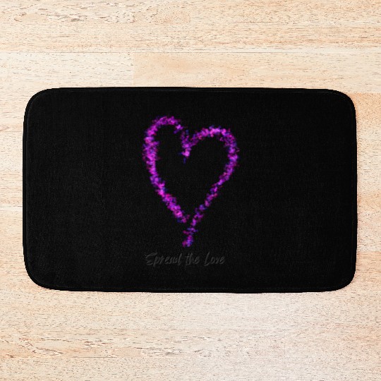 Spread the Love Glitter Heart Bath Mats