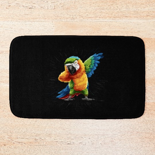 Macaw Parrot for a Bird Lover Animal Lover Bath Mats