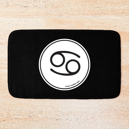 cancer zodiac tank Bath Mats