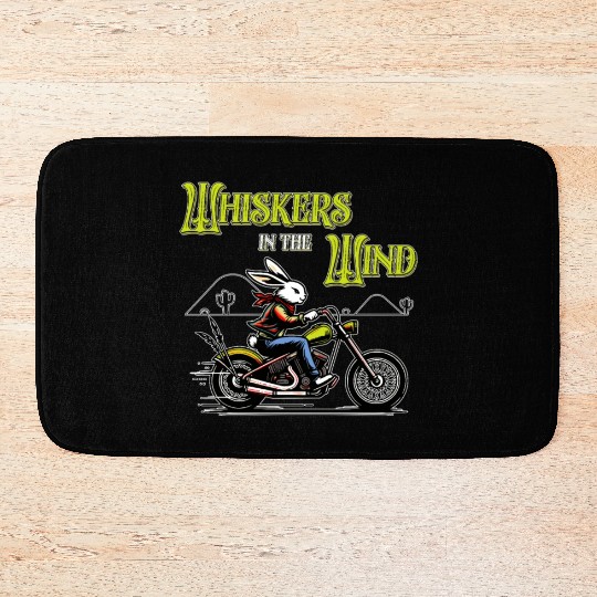 Whiskers in the Wind Western Desert Bunny Biker Bath Mats