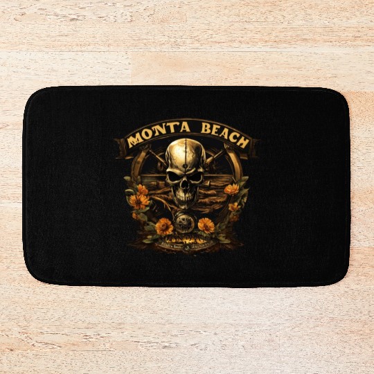 Monta Beach Bikers Skull Bath Mats