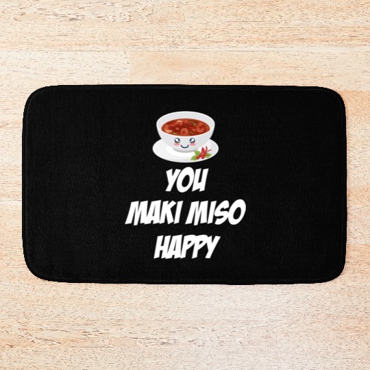 You Maki Miso Happy Asian Chinese Cuisine Bath Mats