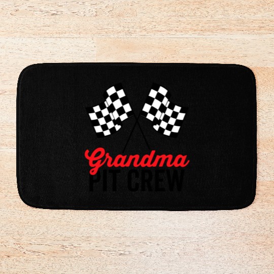 Grandma Pit Crew for Racing Party Costume Team Bath Mats