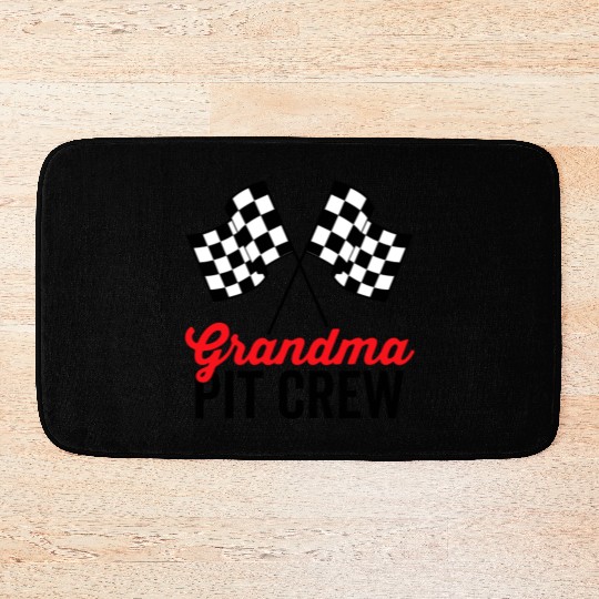 Grandma Pit Crew for Racing Party Costume Team Bath Mats