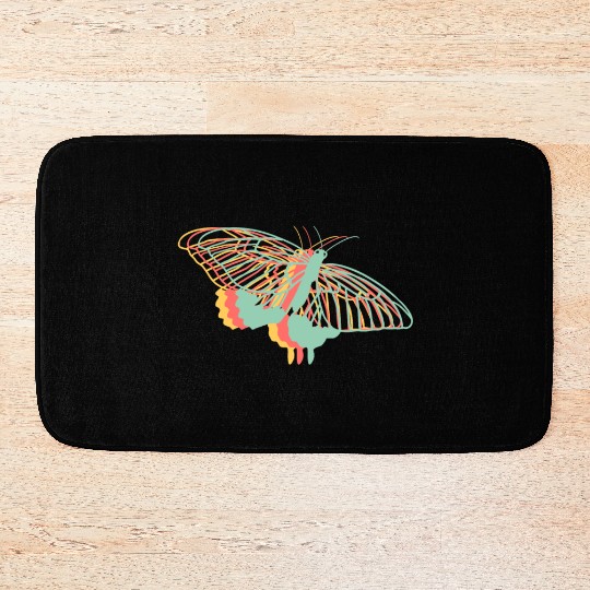 Explore Butterfly Geometric Cute Artistry Bath Mats
