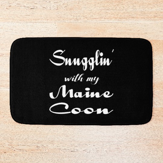 Maine Cat Mom Pajamas Cat Lover Mama Bath Mats