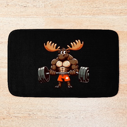 funny moose quote Weightlifting Gym cool for Gym Bath Mats
