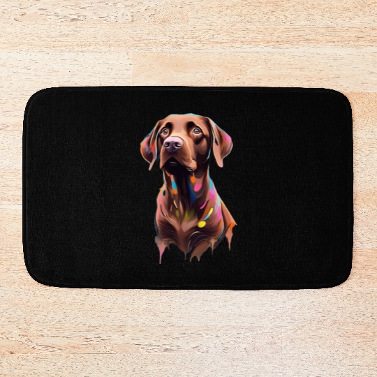 "Beau" Chocolate Labrador Retriever, Dog, Puppy Bath Mats