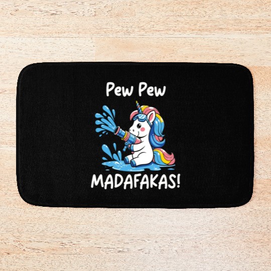 Funny | Hilarious Gift Idea | Pew Pew Madafakas Bath Mats