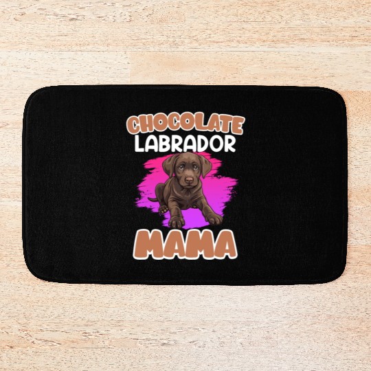 Labrador Retriever CHOCOLATE LAB MOM Labrador Bath Mats