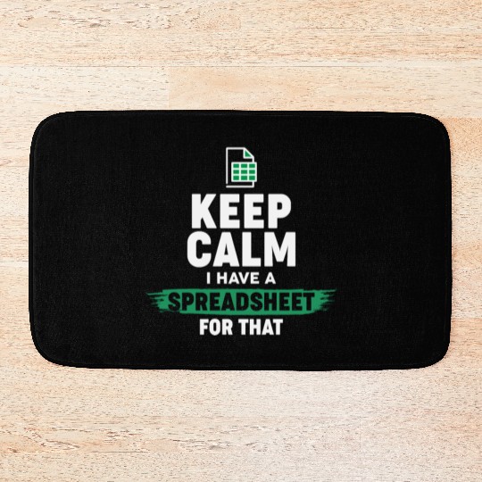 Accountant Funny Excel Spreadsheets Keep Calm Bath Mats