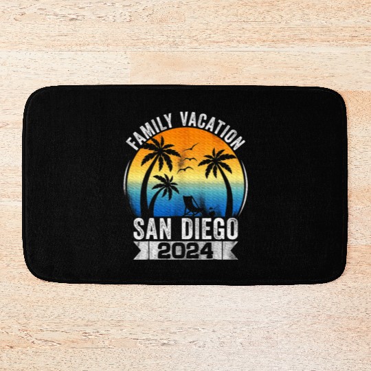 Family Vacation 2024 San Diego Summer Matching Bath Mats
