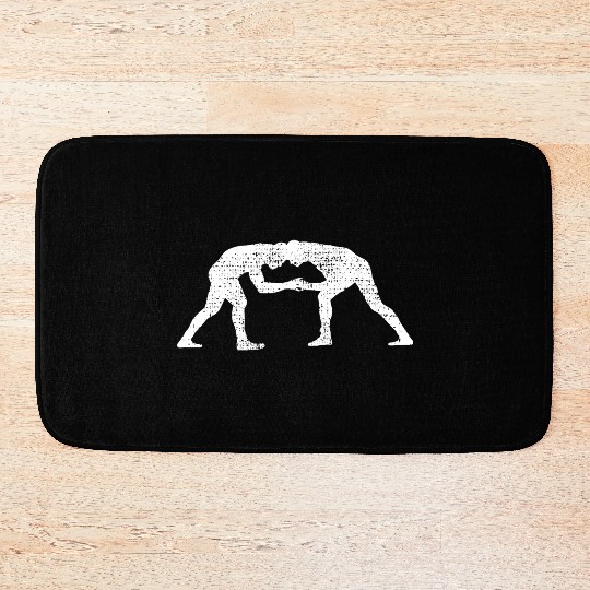 Wrestler Wrestle Wrestling Vintage Bath Mats