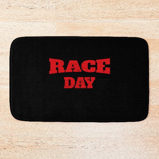 Race Day Car Racing Checkered Flag Bath Mats