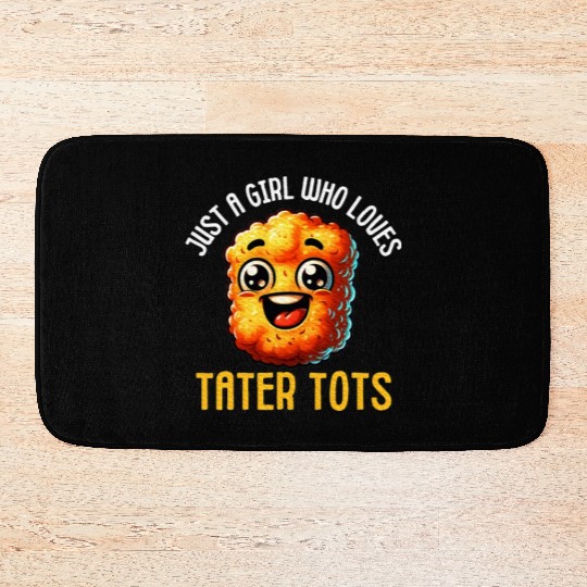 Tater Tot Lover Food Jokes Potato Nugget Foodie Bath Mats