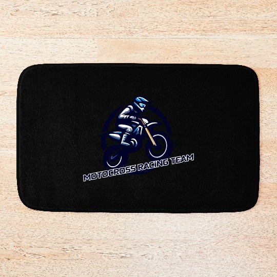 motocross racing team Bath Mats