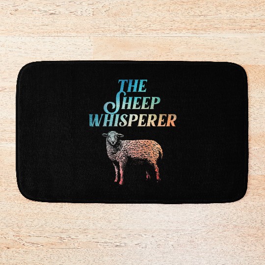 Sheep Art For Lamb Farmer Animal Sheep Lover Bath Mats