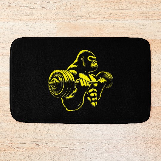 Gorilla Monkey Gym Weight Lifting Bodybuilding Bath Mats
