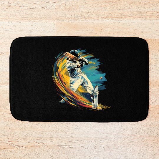 Cricket Player Sport US Bath Mats