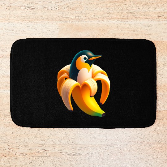 Banana Penguin Funny Anthropomorphic fruit Animals Bath Mats