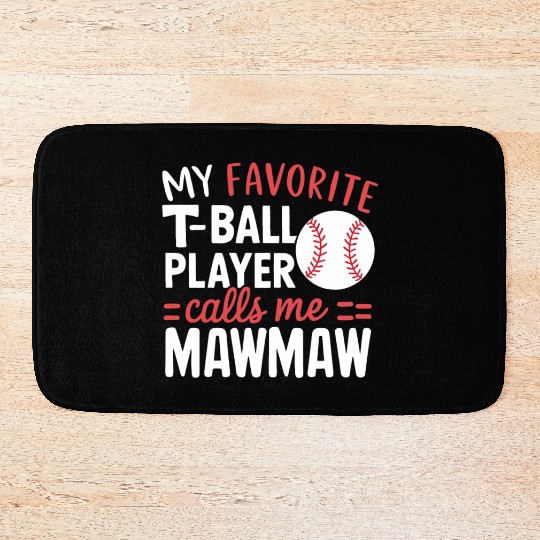 Baseball Grandma Grandmother Grandparents Day Bath Mats