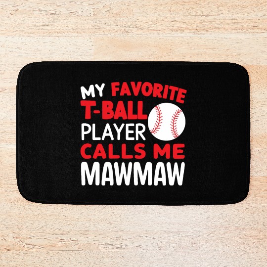 Baseball Grandma Grandmother Grandparents Day Bath Mats