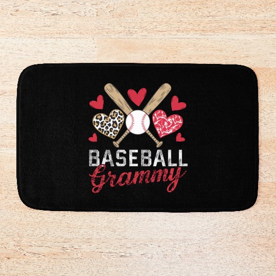 Baseball Grandma Grandmother Grandparents Day Bath Mats