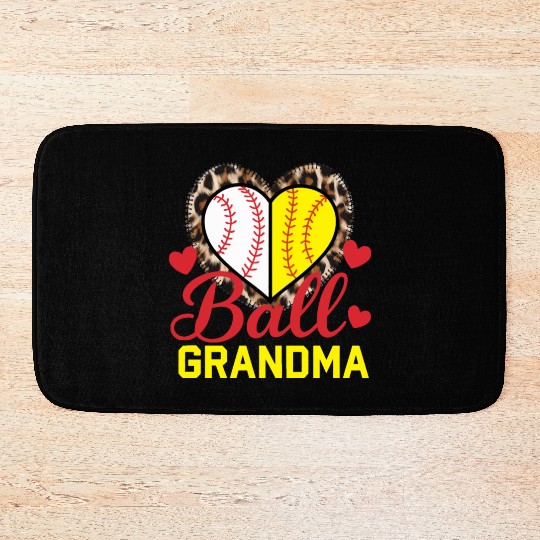 Baseball Grandma Grandmother Grandparents Day Bath Mats